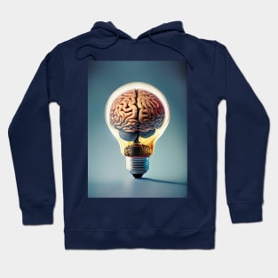 A brain inside a lightbulb Hoodie